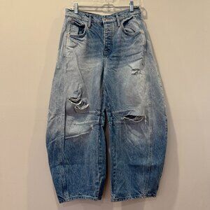 Free People WE THE FREE Good Luck Mid Rise Barrel Jeans